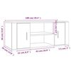vidaXL TV-Schrank Wei&szlig; 100x35x40 cm Holzwerkstoff