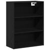 vidaXL Highboard Schwarz Eichen-Optik 69,5 x 34 x 180 cm Holzwerkstoff