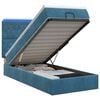 vidaXL Ottoman-Bett mit Matratze und LED Dunkelblau 80 x 200 cm Samt