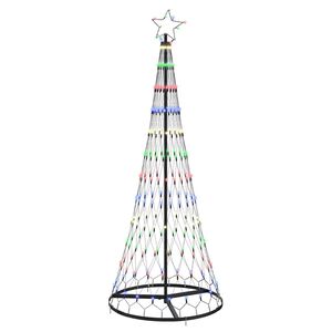 vidaXL LED-Weihnachtsbaum Mehrfarbig 180 cm Metall