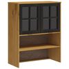 vidaXL Aufsatz f&uuml;r Highboard mit Glast&uuml;ren FLAM Massivholz Kiefer