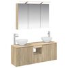 vidaXL Badezimmerschrank-Set 4 stk. Sonoma-Eiche Holzwerkstoff