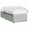 vidaXL Bettgestell ohne Matratze Hellgrau 80x200 cm Samt