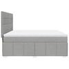 vidaXL Boxspringbett mit Matratze Hellgrau 180x200 cm Stoff