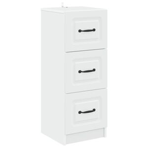 vidaXL Schubladenschrank Wei&szlig; 33 x 34,5 x 87 cm Holzwerkstoff
