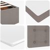 vidaXL Ottoman-Bett mit Matratze & LEDs Taupe 90x190 cm Stoff