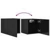 vidaXL TV-Wandschrank Hochglanz-Schwarz 30,5x30x30 cm