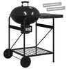 vidaXL Holzkohlegrill mit R&auml;uchertuben 91 x 71 x 107 cm Stahl Schwarz