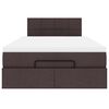 vidaXL Ottoman-Bett mit Matratze Dunkelbraun 120x190 cm Stoff