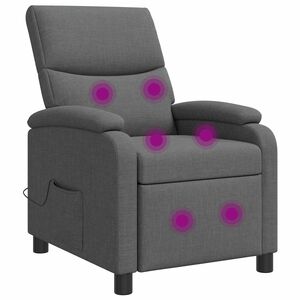 vidaXL Massage Relaxsessel Dunkelgrau Stoff