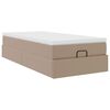vidaXL Ottoman-Bett mit Matratze Cappuccino-Braun 90x200 cm Kunstleder