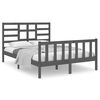 vidaXL Massivholzbett Grau 120x190 cm