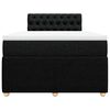 vidaXL Boxspringbett mit Matratze Schwarz 120x200 cm Stoff