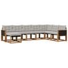 vidaXL Outdoor-Sofagarnitur mit Kissen 8 pcs Natur und Hellgrau