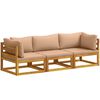 vidaXL Sofa-Set 3 stk. Natur Massivholz Akazie