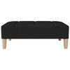 vidaXL Schlafsofa 2-Sitzer mit Hocker & Zwei Kissen Schwarz Stoff
