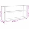 vidaXL Magazinregal 2 pcs Graues Sonoma 60 x 12 x 30 cm Holzwerkstoff