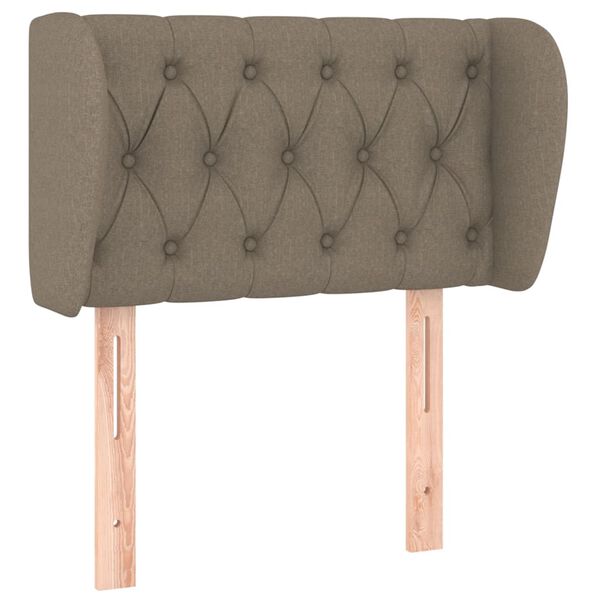 vidaXL Kopfteil mit Ohren Taupe 83x23x78/88 cm Stoff