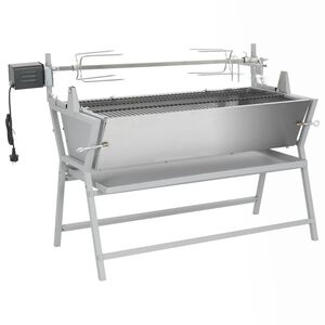 BBQ Grill mit Drehspie&szlig; Eisen und Edelstahl