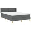 vidaXL Boxspringbett mit Matratze Dunkelgrau 160 x 200 cm Stoff