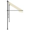 vidaXL Markise Einziehbar Creme 400x150 cm Stoff und Stahl
