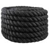 vidaXL Juteseil 50 mm Schwarz 100% Tossa Jute