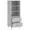 vidaXL Highboard Betongrau 40x36x110 cm Holzwerkstoff