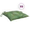 vidaXL Stuhlkissen 6 Stk. Blattmuster 50x50x7 cm Stoff