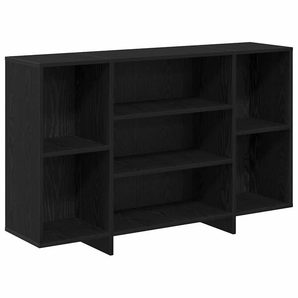 vidaXL Sideboard Schwarz Eichen-Optik 120 x 30 x 75 cm Holzwerkstoff