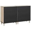 vidaXL Sideboard 2 pcs Wei&szlig; 60 x 33 x 75 cm massives Mangoholz