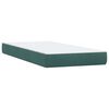 vidaXL Boxspringbett mit Matratze Dunkelgrün 90x220 cm Samt