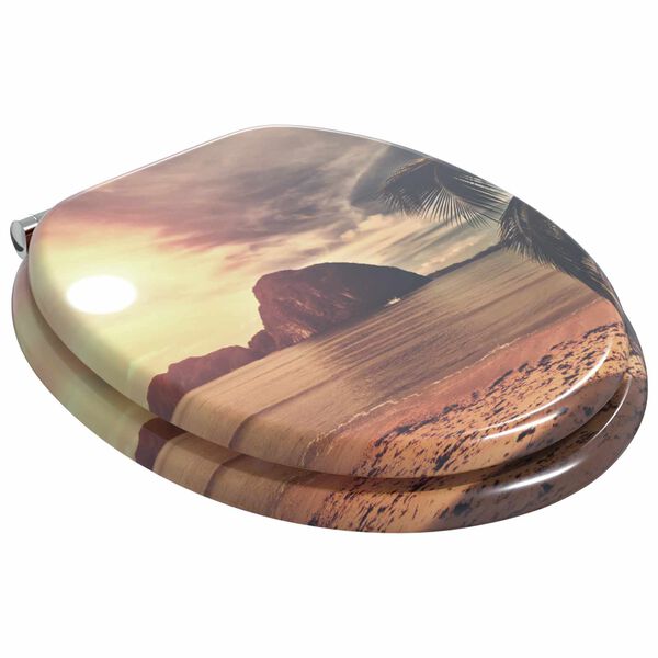 vidaXL Toilettensitz 2 pcs Orange 44 x 38 cm MDF-Platte