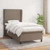 vidaXL Boxspringbett mit Matratze Taupe 80x200 cm Stoff