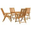 vidaXL Garten Essgruppe 5 Stk. Braun Massivholz Akazie
