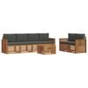vidaXL Outdoor-Sofagarnitur 7 Stk. Natur und Anthrazit