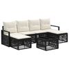 vidaXL Gartensofa-set 7 pcs Schwarz Poly-Rattan