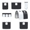 vidaXL Kinder-Etagenbett Schwarz 99,5 x 190 cm Metall