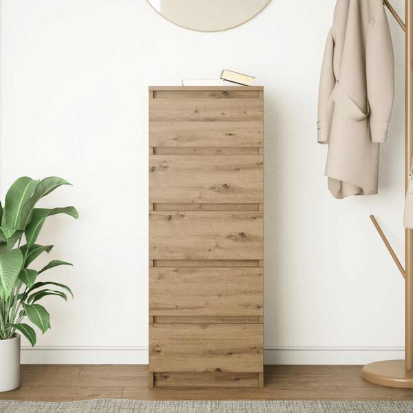 vidaXL Sideboard mit Schubladen Artisan-Eiche 37,5x35x99 cm