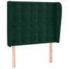 vidaXL Kopfteil mit Ohren Dunkelgr&uuml;n 83x23x118/128 cm Samt