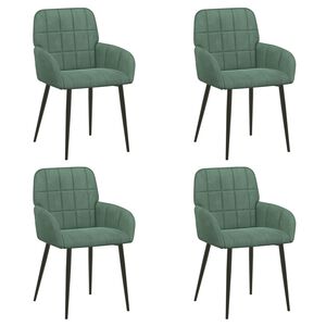 vidaXL Esszimmerst&uuml;hle 4 stk. Samt Meergr&uuml;n 57 x 50 x 85 cm