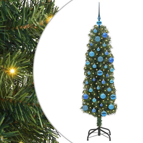 vidaXL Künstlicher Weihnachtsbaum mit 150 LEDs mit Ständer Grün 150 cm