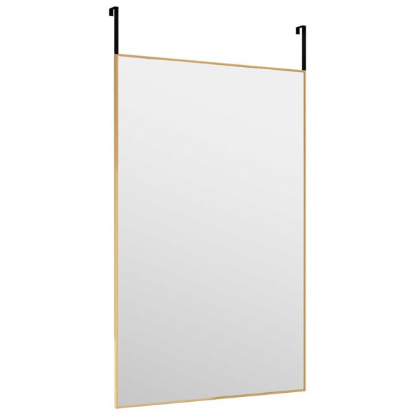 vidaXL T&uuml;rspiegel Golden 50x80 cm Glas und Aluminium