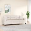 vidaXL 3-Sitzer-Sofa mit Kissen Beige 180 cm Mikrofasergewebe