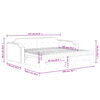 vidaXL Tagesbett Ausziehbar mit Matratzen Creme 100x200 cm Stoff