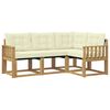 vidaXL Outdoor-Sofagarnitur 4 stk. Wei&szlig; und Creme
