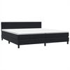 vidaXL Boxspringbett mit Matratze & LED Schwarz 180x220 cm Samt