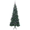 vidaXL Eckiger künstlicher Weihnachtsbaum Grün 210 cm PVC und Metall