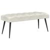 vidaXL Bank mit Knopfheftung Creme 110 x 40 x 46 cm Samt