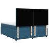 vidaXL Boxspringbett mit Matratze Blau 180x200 cm Samt