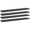 vidaXL B&uuml;cherregal-Bretter 4 Stk. Grau 60x10x1,5 cm Holzwerkstoff